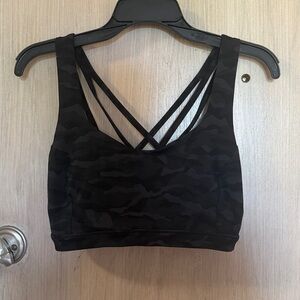 Lululemon Black Camo print Serene Bra